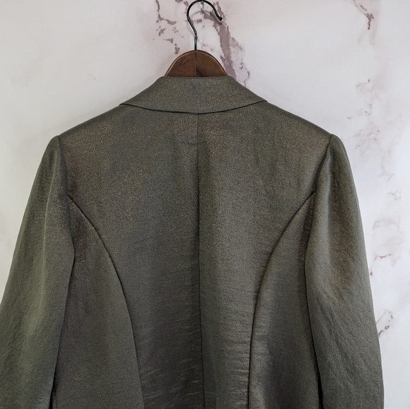 Alex Evenings Jacket Womens 1X Gold Sparkle Shimmer Metallic Lightweight - Picture 6 of 10